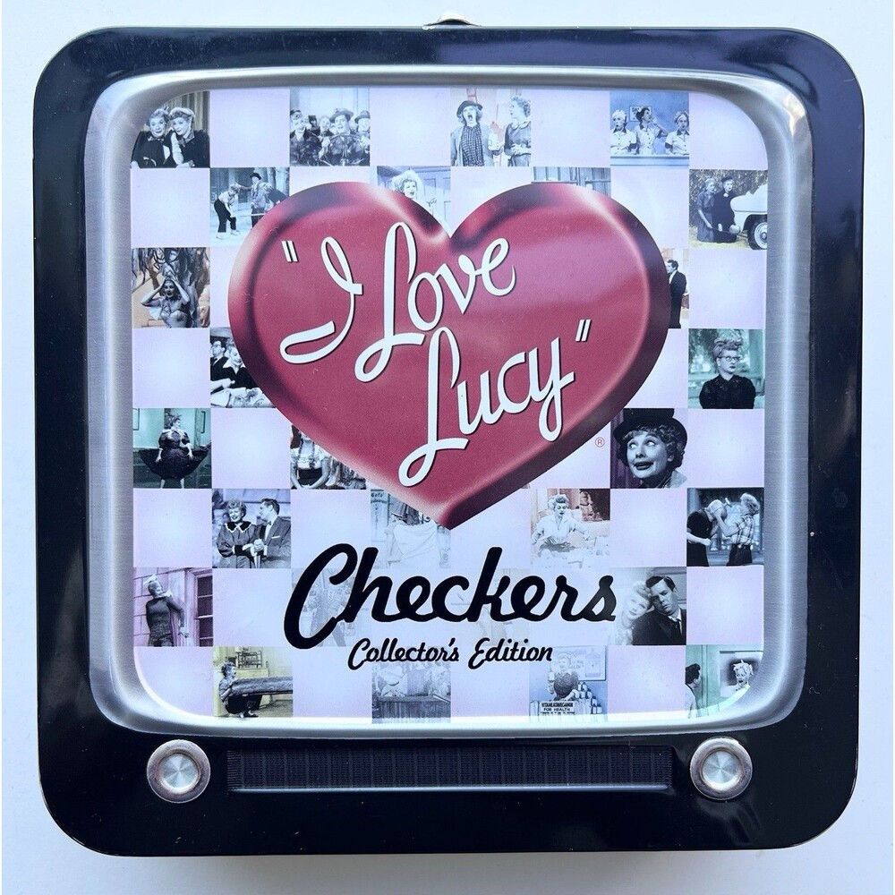 I Love Lucy Checkers Collectors Edition In TV Shaped Lunchbox Tin Complete